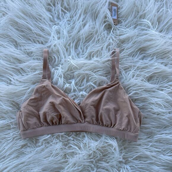 Skims Fits Everybody Crossover Bralette Clay Size Medium - Picture 2 of 7